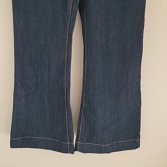 NEW ROCAWEAR Denim jeans Dark Wash Flare Wide Leg Junior Women 9 - Picture 3 of 6